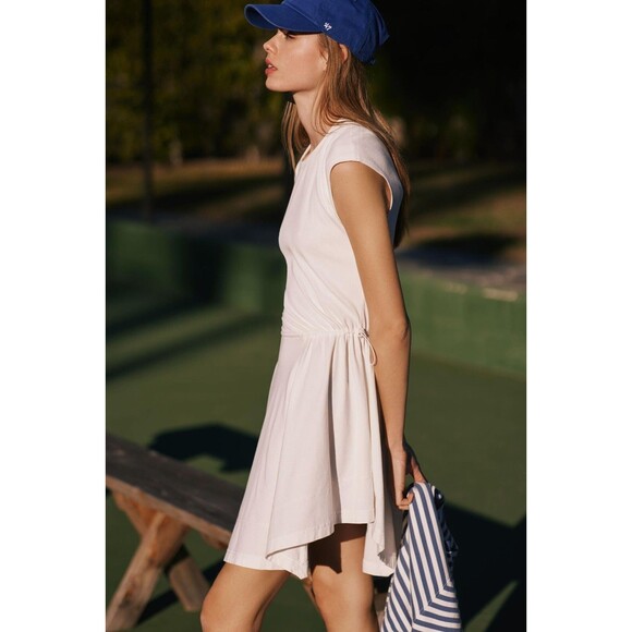 Daily Practice by Anthropologie Short-Sleeve Asymmetrical Midi Dress S 278825 - Picture 5 of 13